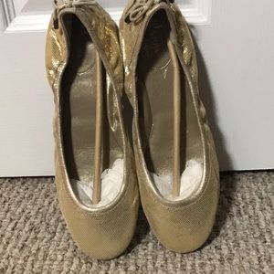 Ladiesgold flats by Maria ShariApova by Cole Haan